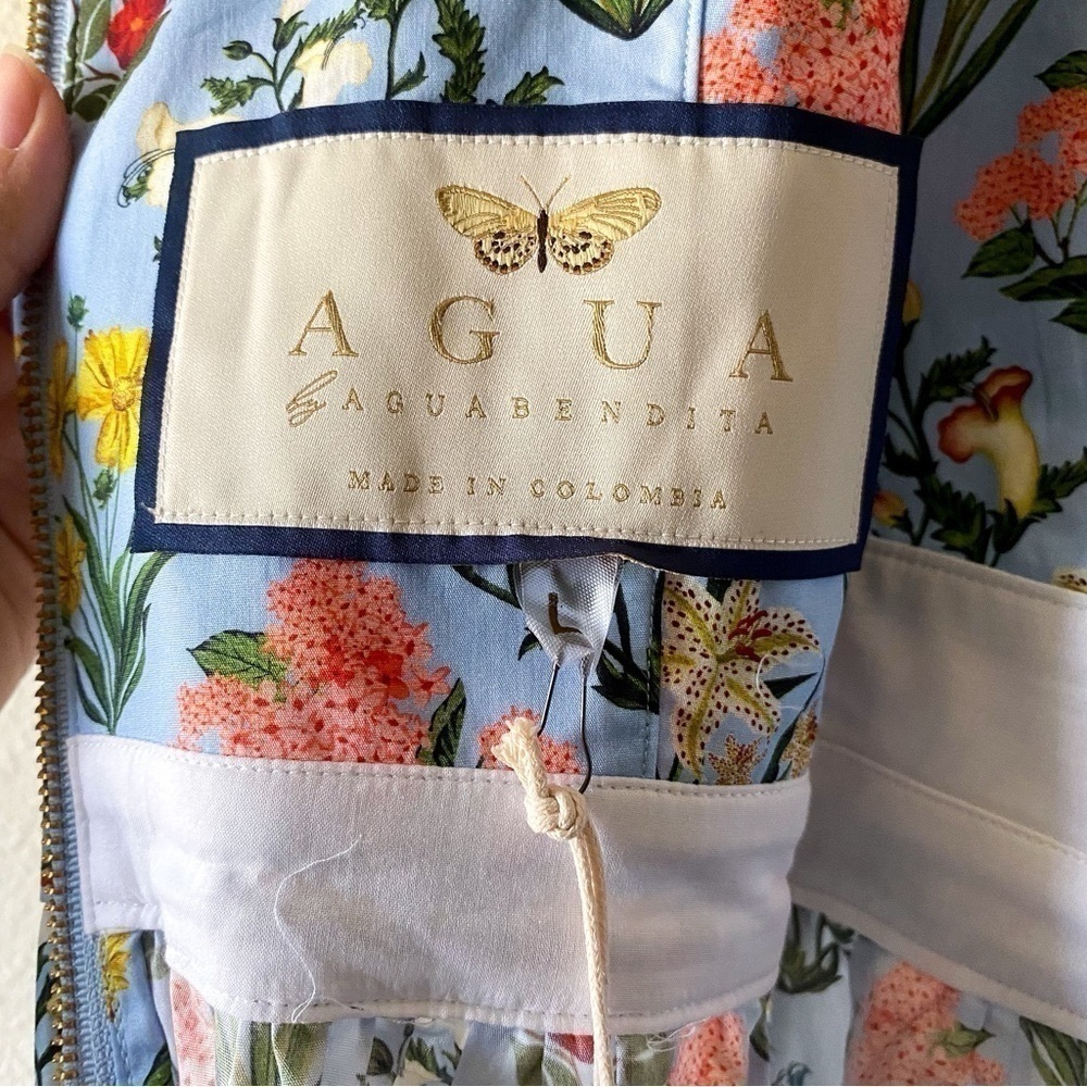 Agua Bendita Palmera Magdalena Dia Floral Midi Dress Multicolor Size Large NWT - Picture 6 of 11